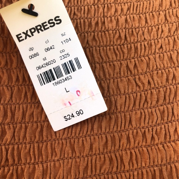 Express Brown Crop Top - Picture 3 of 3